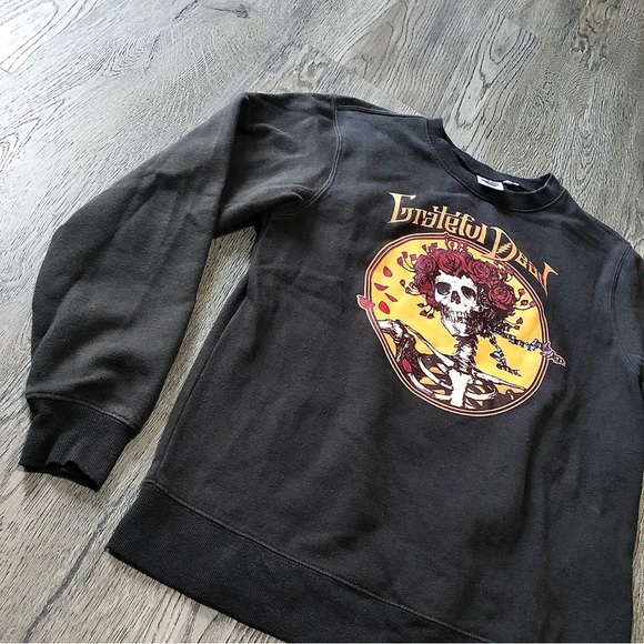 GRATEFUL Dead Sweater Bertha Skeleton and Roses Crewneck Pullover Women’s Small - Picture 2 of 5
